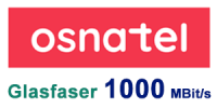 osnatel Glasfaser 1000 MBit/s Anschluss - Gigabit Internet-Tarif