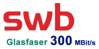 swb Glasfaser 300 MBit/s Anschluss - beliebter Internet-Tarif