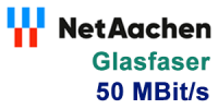 NetAachen Glasfaser 50 MBit/s Anschluss - preiswerter Internet-Tarif
