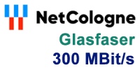 NetCologne Glasfaser 300 MBit/s Anschluss - beliebter Internet-Tarif