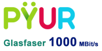 PYUR Glasfaser 1000 MBit/s Anschluss - Gigabit Internet-Tarif