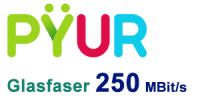 PYUR Glasfaser 250 MBit/s Anschluss - beliebter Internet-Tarif