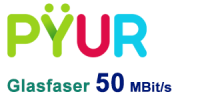 PYUR Glasfaser 50 MBit/s Anschluss - preiswerter Internet-Tarif