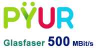 PYUR Glasfaser 500 MBit/s Anschluss - Highspeed Internet-Tarif